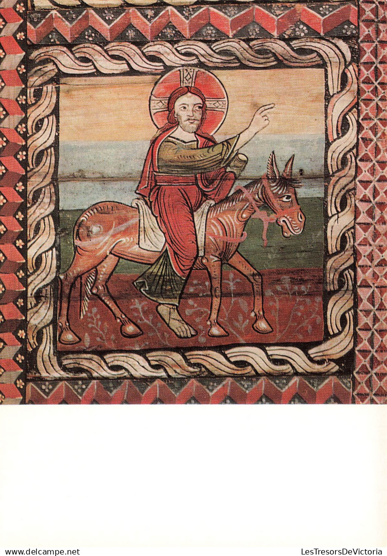 SUISSE - Zillis - St Martinskirche - Einzug in Jerusalem - Entrée - Jésus - Eglise - Âne - religion - Carte postale