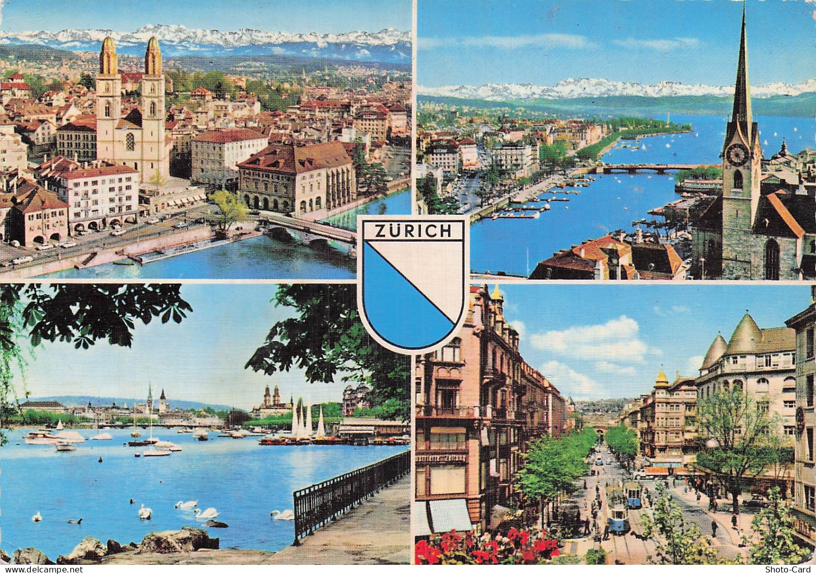 SUISSE ZURICH VUE DE LA VILLE ET DU LAC