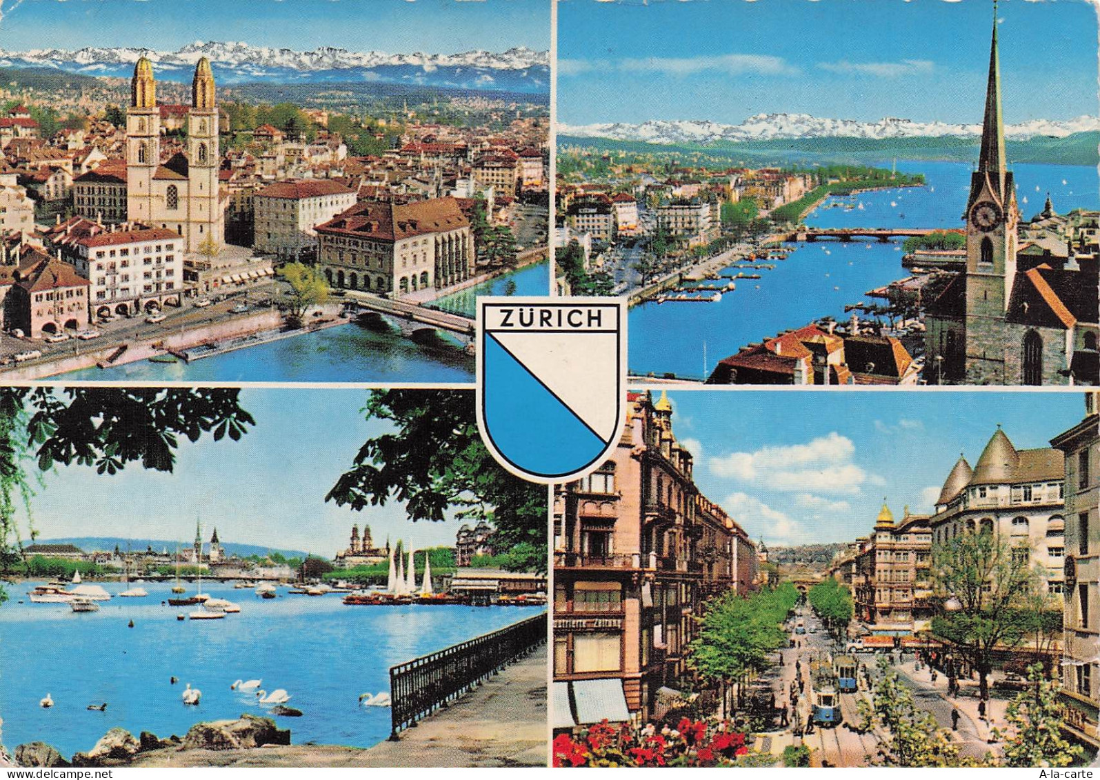 SUISSE ZURICH VUE DE LA VILLE ET DU LAC