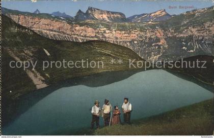 Beinwil See Wanderer am Bergseeli