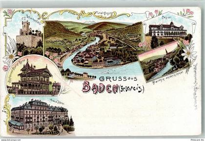 5400 Baden 1900 Lithographie Schartenfels Restaurant Chalet Berna Grand ... - 13223752