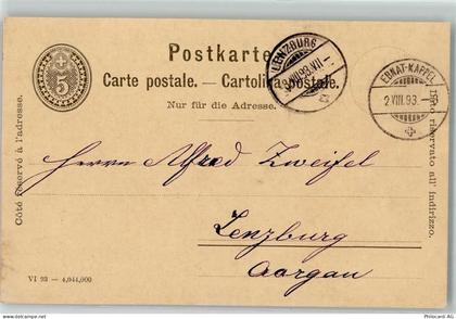 5600 Lenzburg 1893 - Postkarte Alfred Zweifel Malaga Bestellung - 10499194
