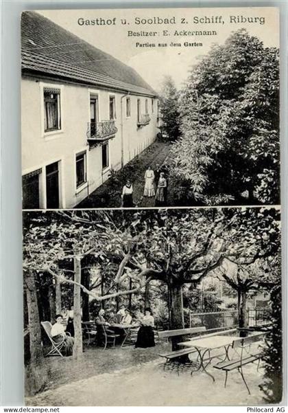 4313 Riburg Möhlin 1915 - Gasthaus u. Soolbad z. Schiff - 13650720
