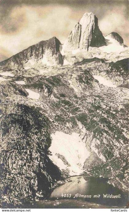 Altmann 2436m Saentis Appenzell AI Altmann Wildseeli Alpstein Bergsee Fels Gipfe