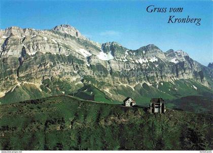 Kronberg 1663m Appenzell IR Kronberg mit Saentis Fliegeraufnahme