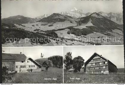 Urnaesch AR Alpenpanorama Blick von der Egg Berghaus Kaestlis Egg Tubi Egg