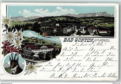 9108 Gonten 1902 Lithographie Gämse - 13601343