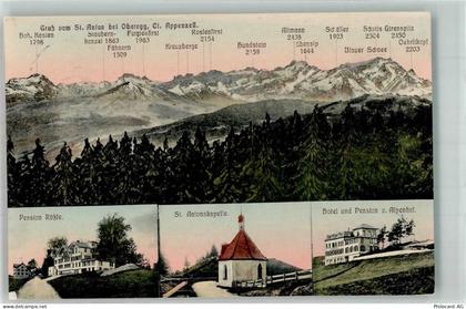 9413 Oberegg 1919 Foto AK St. Anton Pension Rößle Kapelle St. Anton Hote... - 14001203