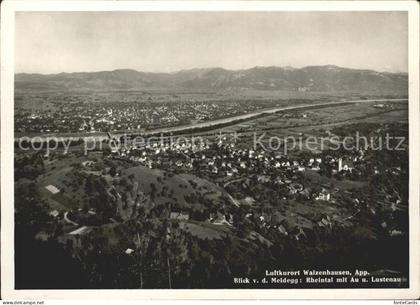 Walzenhausen AR Panorama Blick vom Gasthaus Meldegg Rheintal Au Lustenau