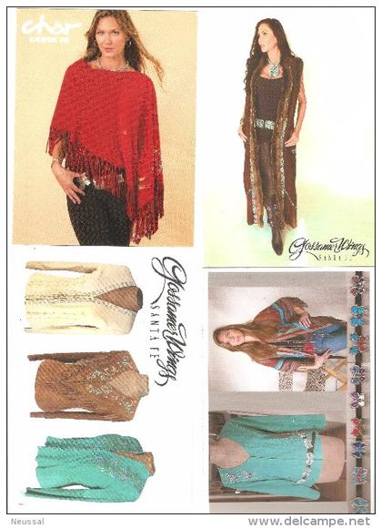 4 postales modernas de tematica ropa-circuladas