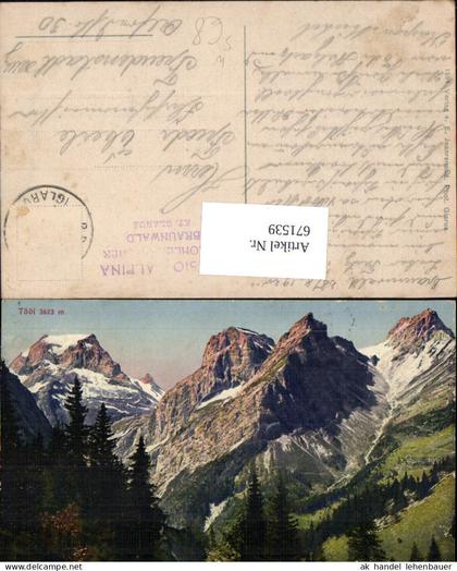 671539,Tödi Glarus Süd Switzerland Stempel Pension Alpina Braunwald
