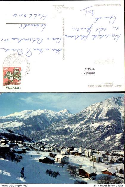 724427 Unterbäch Balmhorn Wallis im Winter