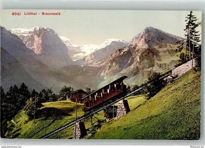8783 Linthal Foto AK Bergbahn Linthal-Braunwald - 38210024