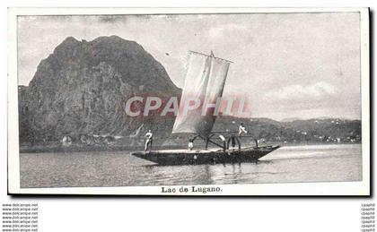 CPA Lac De Lugano Bateau