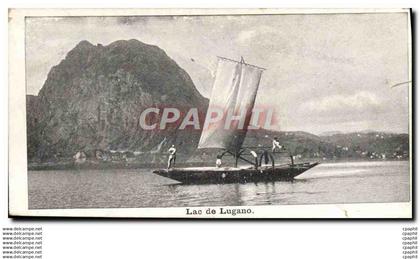 CPA Lac De Lugano Bateau