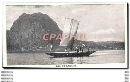 CPA Lac De Lugano Bateau