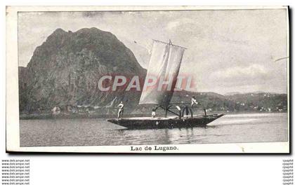 CPA Lac De Lugano Bateau