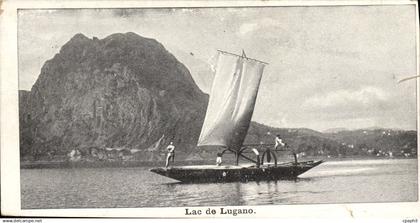 CPA Lac De Lugano Bateau