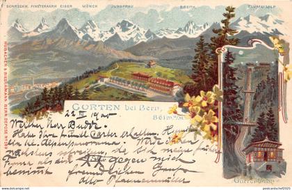 Lot130 corten bei bern berna switzerland litho postcard
