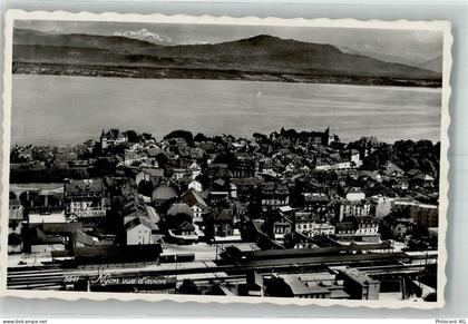 Nyon Ffliegeraufnahme Bahnhof Bahnhof Schweiz Foto AK - 38210224