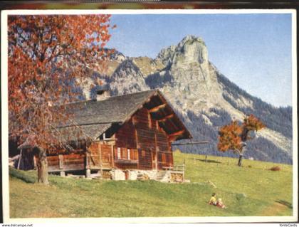 Simmentalerhaus bei Boltigen ungelaufen ca. 1920