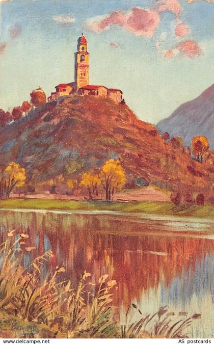 Switzerland Lago di Muzzano Sorengo vintage postcard B967