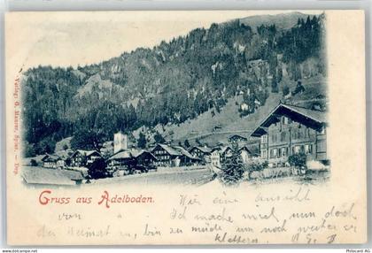 3715 Adelboden BE 1899 Lithographie Gruß aus Adelboden - 51674665