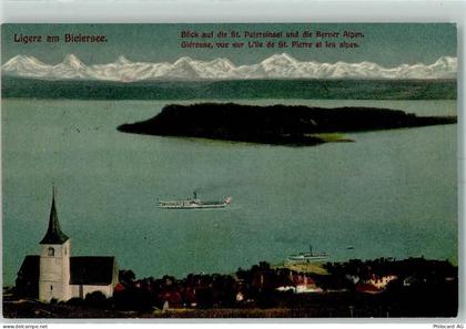 2514 Ligerz Gléresse - 1913 Bielersee Blick auf die St Petersinsel - 10394135