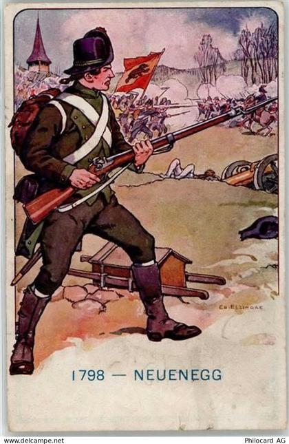 3176 Neuenegg 1921 Künstlerkarte Uniform sign. Elizore - 52021347