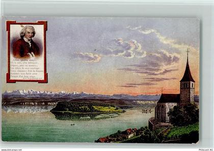 3235 St. Petersinsel Erlach 1917 - Lac de Bienne J.J. Rousseau Morgenrot... - 10196749