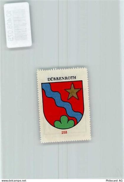 3465 Dürrenroth - Vignette Wappen Kaffee Hag ca 1920-1940 - 10408075