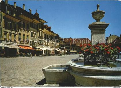 Aarberg Dorfplatz Brunnen