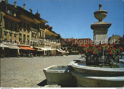 Aarberg Strassenansicht Brunnen