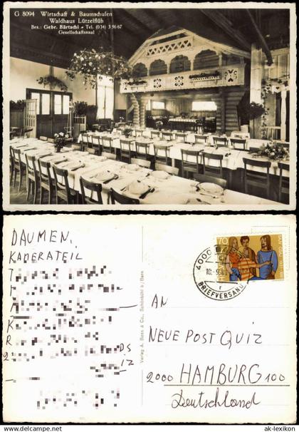 Ansichtskarte Lützelflüh-Emmental Wirtschaft & Baumschulen Waldhaus 1981