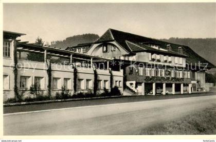 Belp BE Gasthof Linde Aussenansicht m. Kegelbahnen