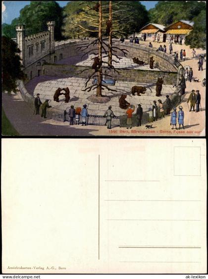 Bern (Schweiz) Berne Bärengraben Berne, Fosse aux - Künstlerkarte 1914