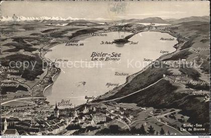 Bielersee und Umgebung aus der Vogelschau Lac de Bienne