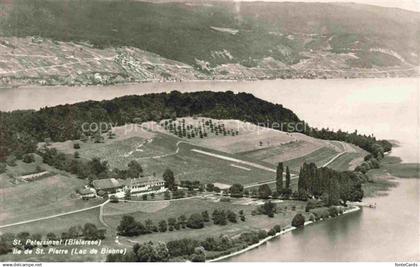 Bielerseeinsel Lac de Bienne BE Vue aerienne