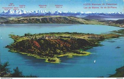 Bielerseeinsel Lac de Bienne BE Vue aerienne