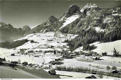 Boltigen Winterpanorama Blick gegen Mittagfluh und Holzerhorn