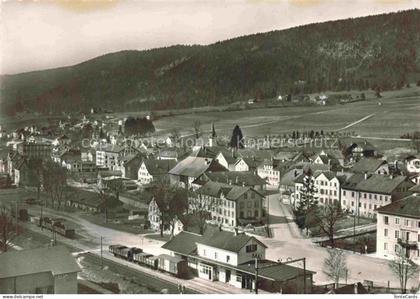 Corgemont Courtelary BE Teilansicht mit Bahnhof Fliegeraufnahme