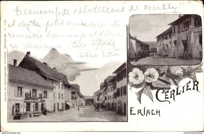 CPA Cerlier Erlach Kanton Bern, Straßenpartie, Geschäftshaus