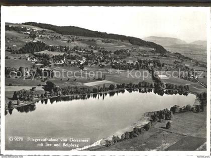 Gerzensee mit See und Belpberg Fliegeraufnahme