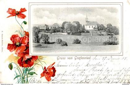 Grafenried Fraubrunnen Panorama Mohnblumen Kirche