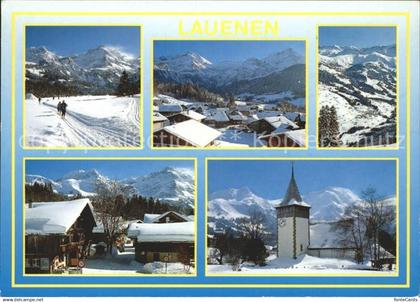 Lauenen Saanenland Dorfpartie Kirche
