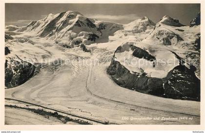 Lyss Grenzgletscher und Lysskamm Gebirgspanorama Walliser Alpen