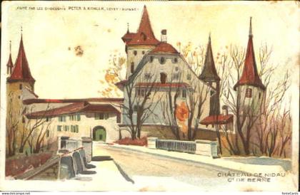 Nidau Chateau de Nidau Kuenstlerkarte x 1922