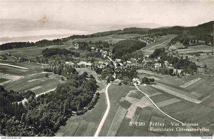 Preles Praegelz BE Funiculaire Gléresse - Prêles vue aérienne