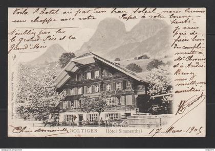 CPA - Suisse - Boltigen "Hôtel Simmenthal" 1905