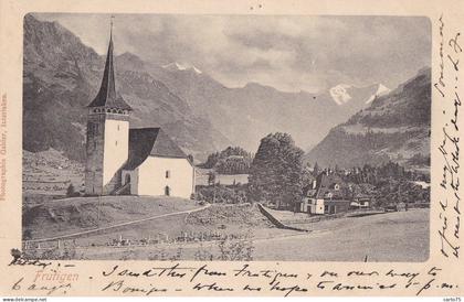 Suisse - Frutigen - Panorama - Photographie Gabler Carte précurseur - Oblitérée 1902 Bonigen